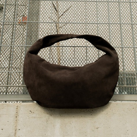 Alva Shoulder Bag Suede Chocolate - Bucano Paris