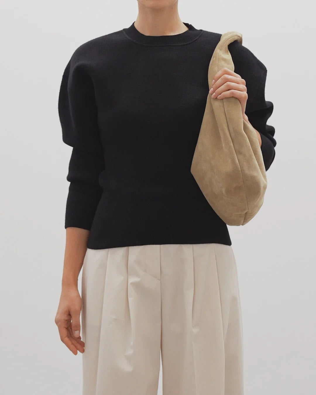 Alva Shoulder Bag Suede Sand - Bucano Paris