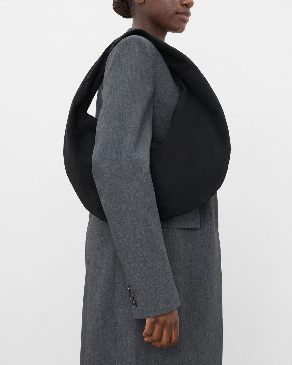 Alva Shoulder Bag Suede Black - Bucano Paris