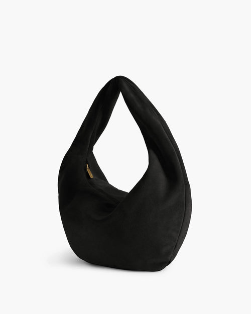 Alva Shoulder Bag Suede Black - Bucano Paris