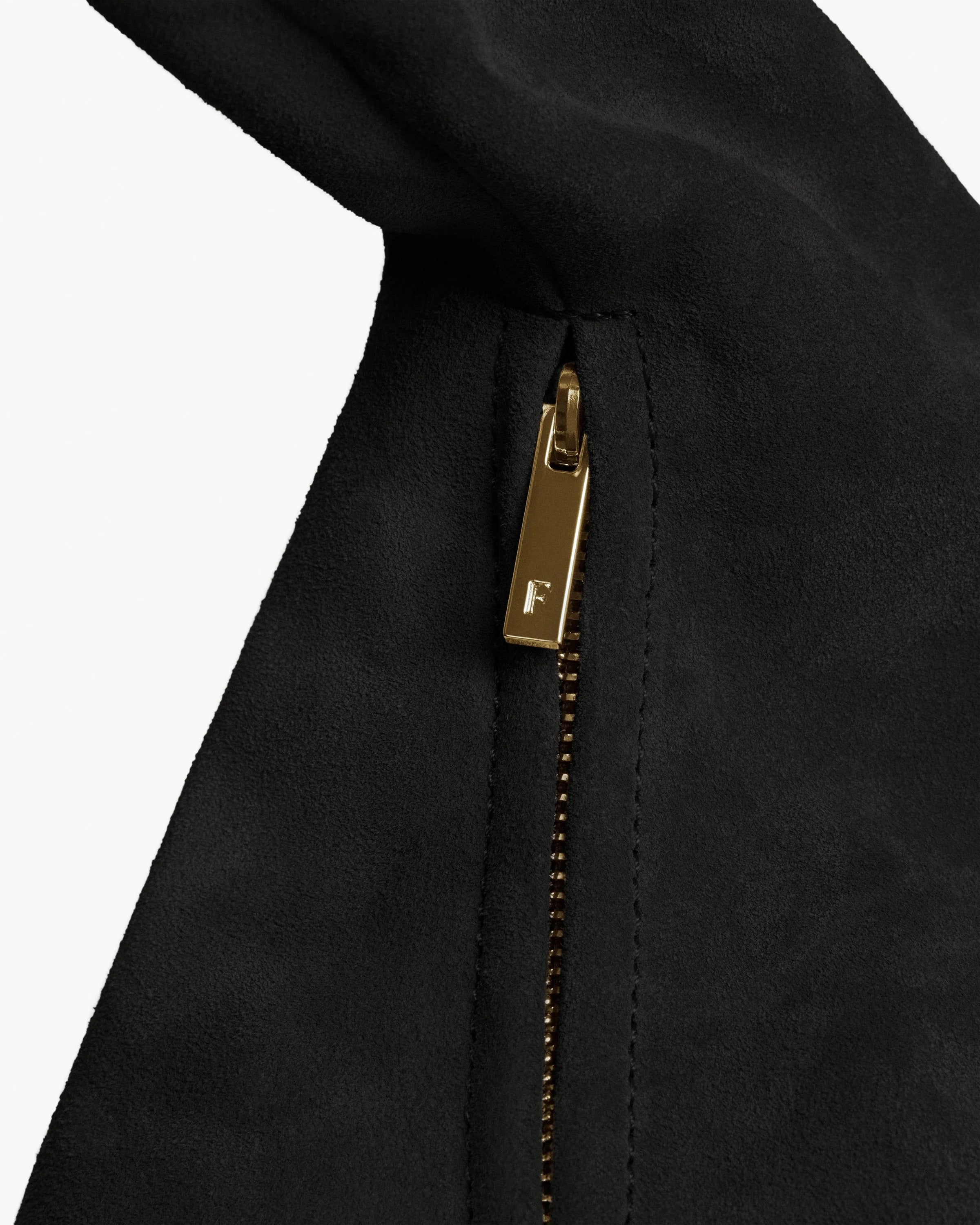 Alva Shoulder Bag Suede Black - Bucano Paris